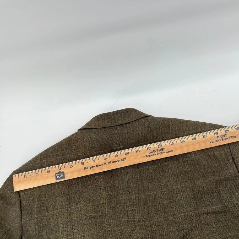 Jos A Bank 39R Blazer Mens‎ Brown Plaid Silk Wool Blend Sport Coat 2 Button